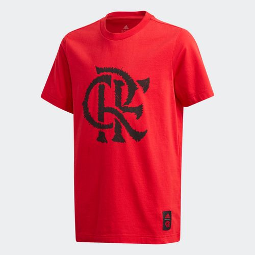 Camiseta Infantil Adidas Flamengo Estampada Vermelha