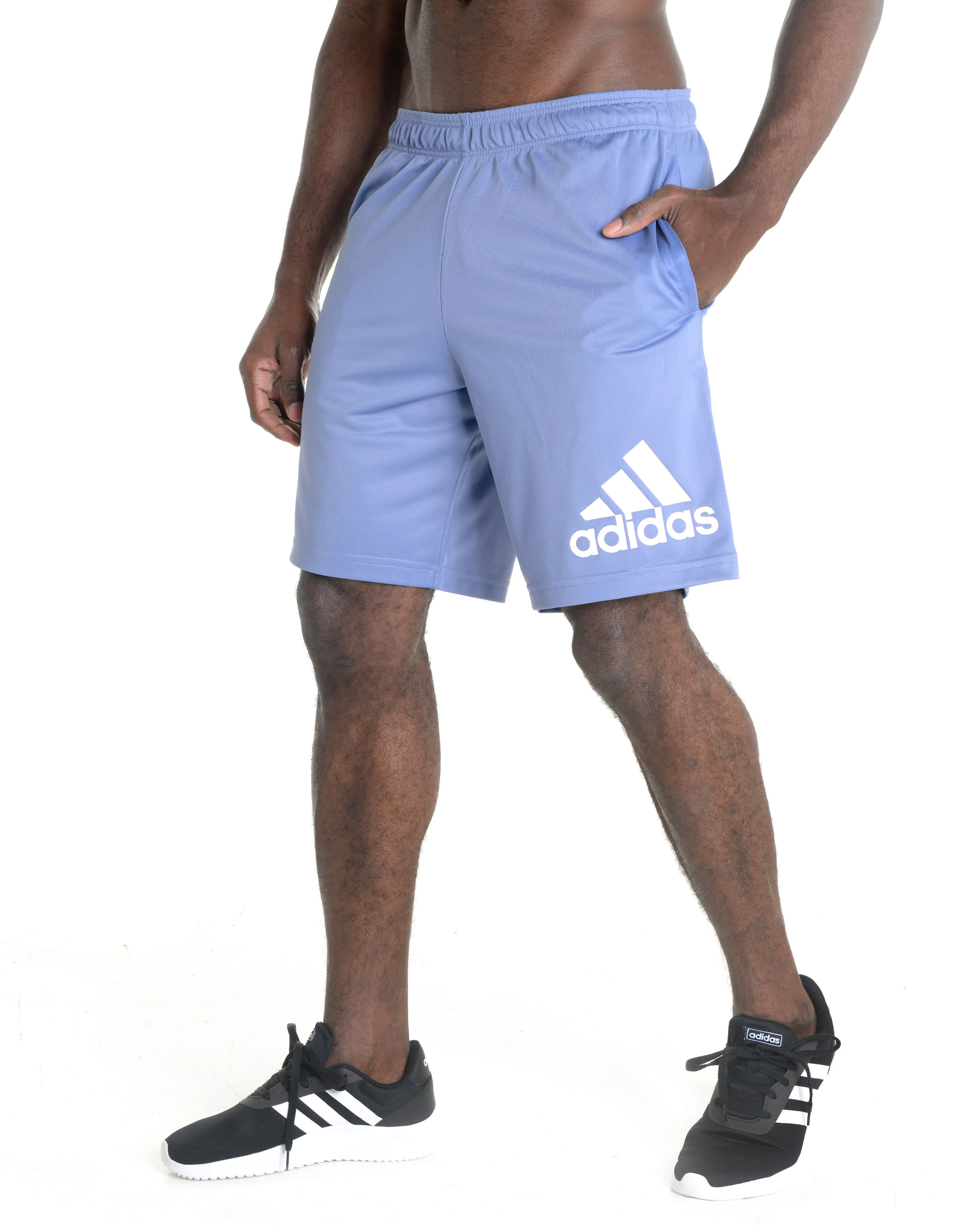 Short Adidas Logo Linear Masculino Azul Escuro - Camarote do Torcedor