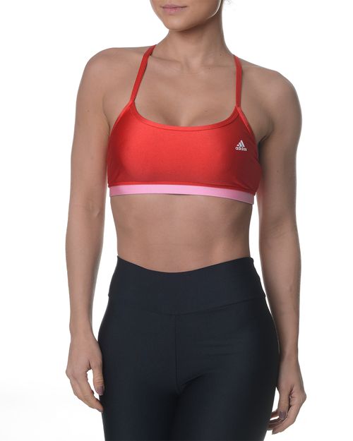 Top Feminino Adidas Training Colorblock Suporte Leve