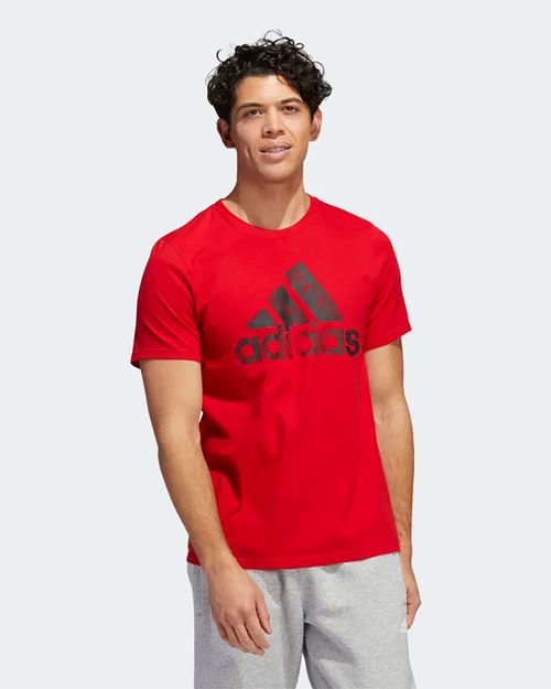 Camiseta Masculina Adidas Logo Brush