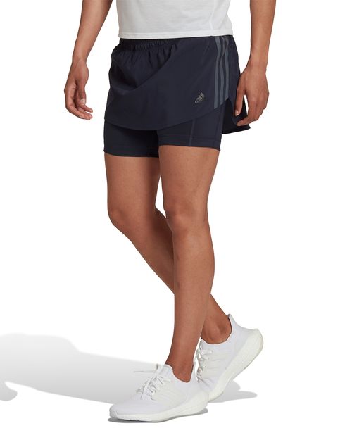 Shorts Saia Feminino Adidas RUN Icon 3 Listras