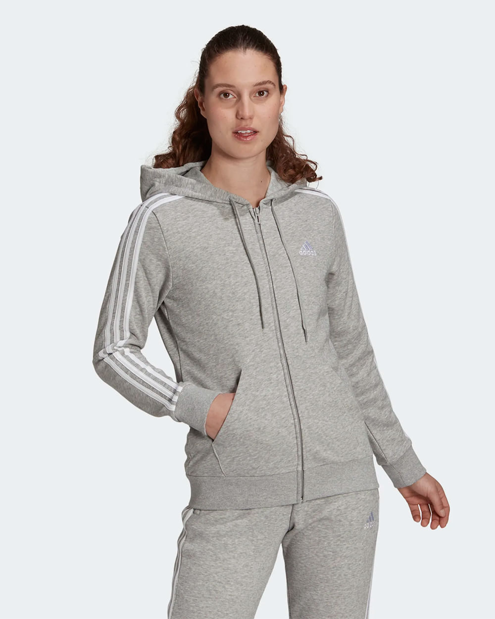 Blusa de Moletom Feminina Adidas Essentials Linear - Drastosa