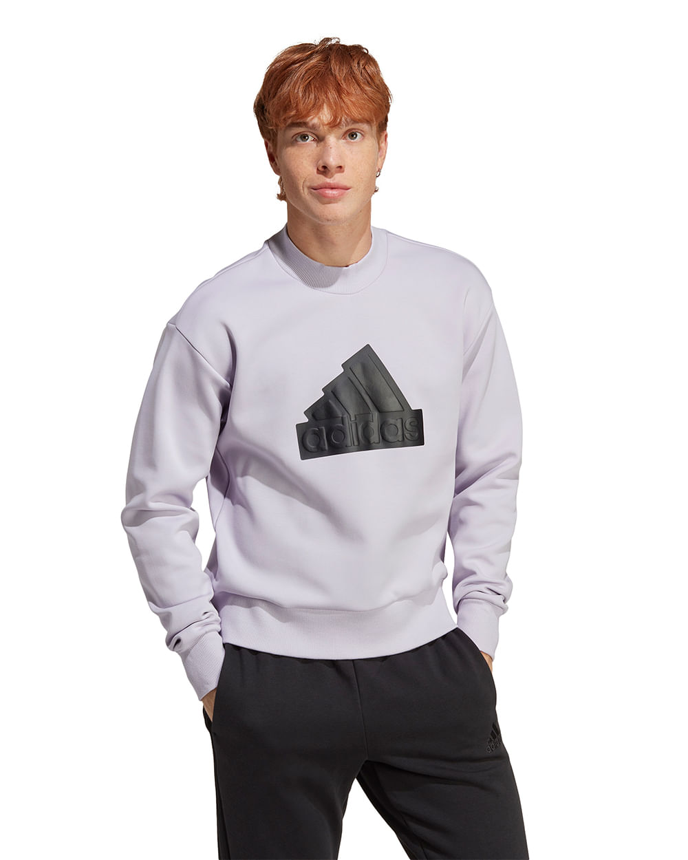 Blusão de Moletom Masculino Adidas Crew Future Icons Badge Of