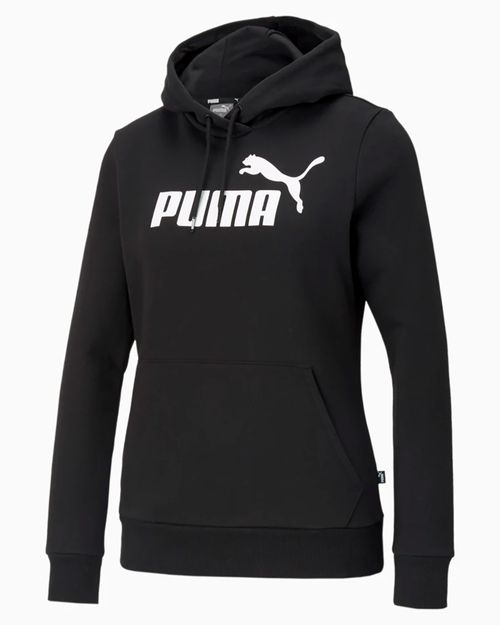 Blusa De Moletom Feminina Puma Essentials Logo com Capuz