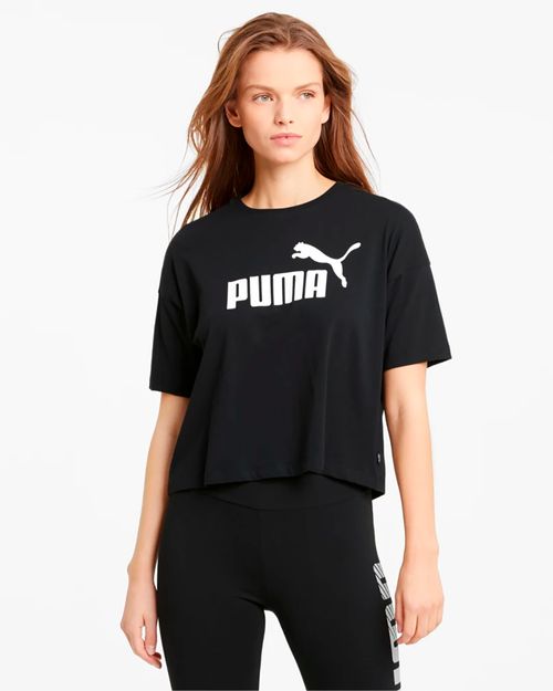 Camiseta Feminina Puma Cropped Essentials Logo
