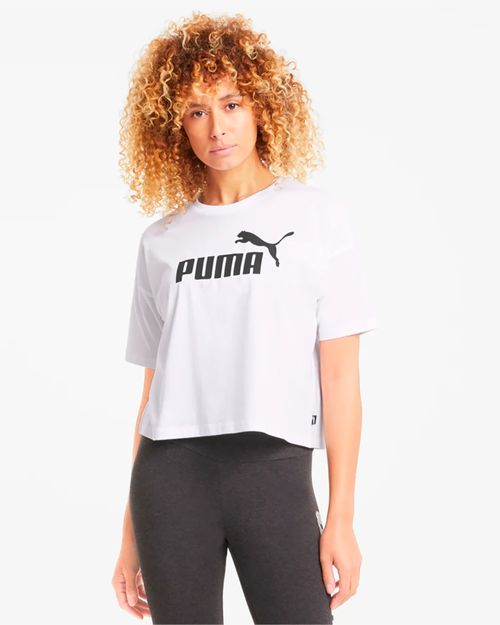 Camiseta Feminina Puma Cropped Essentials Logo