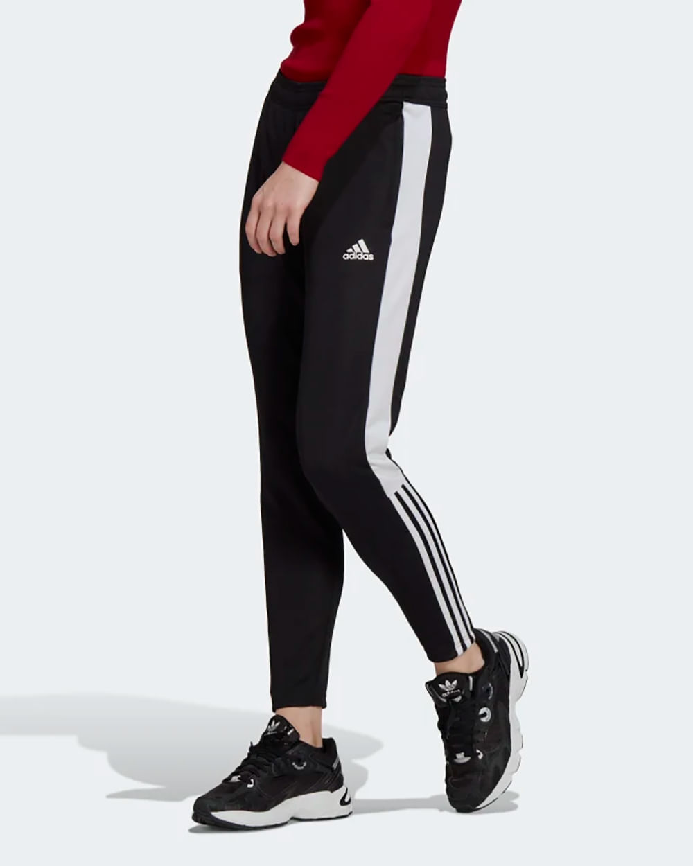 Calça Feminina Adidas Essentials Single Jersey 3 Listras - Drastosa