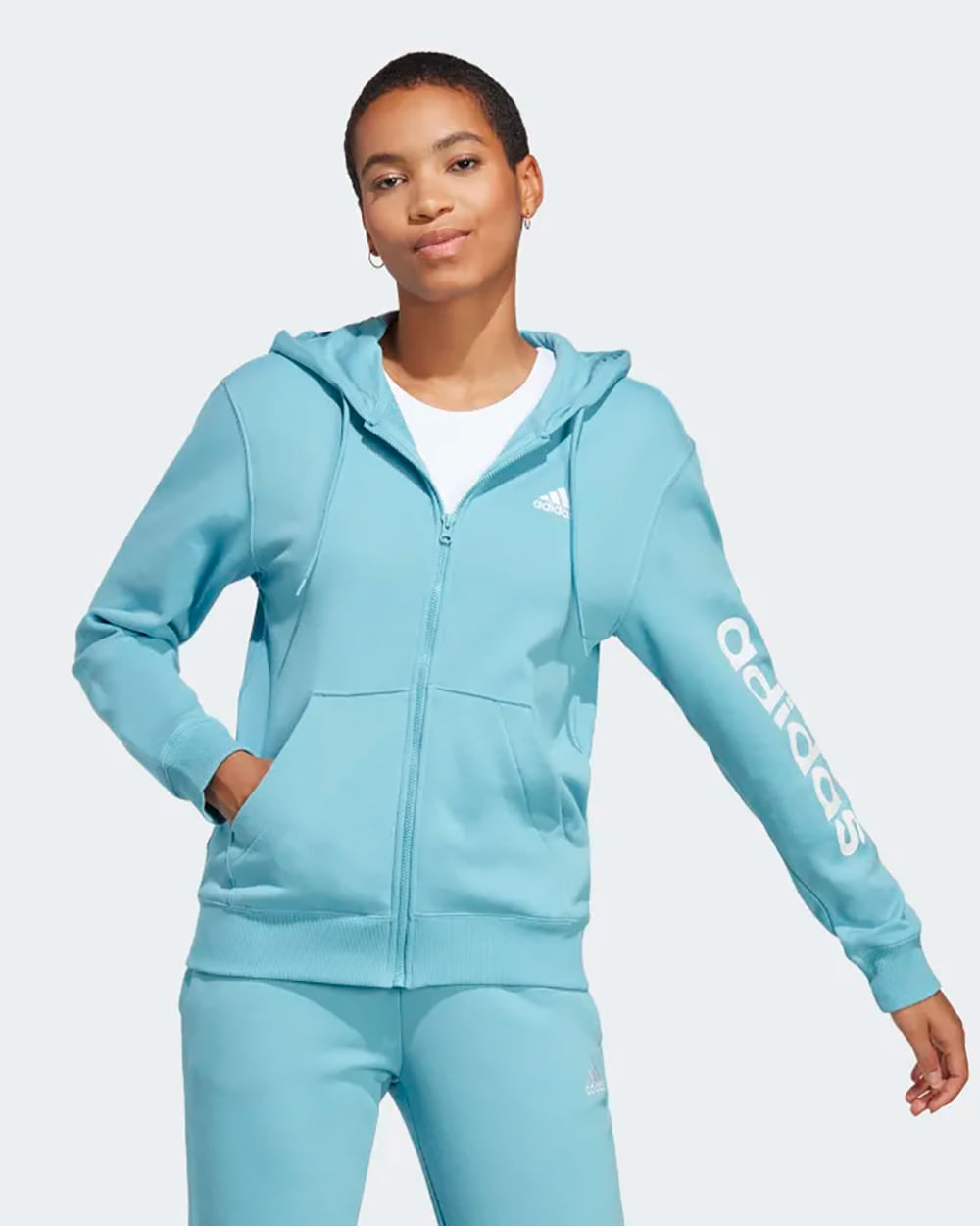 Blusa de Moletom Feminina Adidas Essentials Linear Drastosa Só