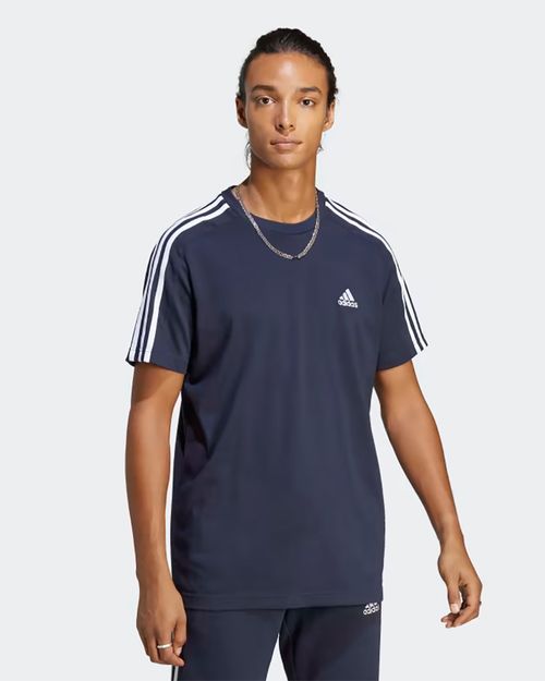 Camiseta Masculina Adidas Essentials Single Jersey 3-Stripes