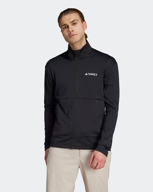 Jaqueta Masculina Adidas Fecho Zíper Terrex Multi Light Fleece