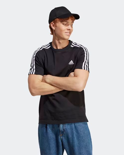 Camiseta Masculina Adidas Essentials Single Jersey 3-Stripes