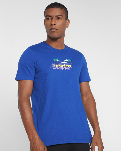 Camiseta Masculina Adidas Sportswear Gráfica Logo Linea