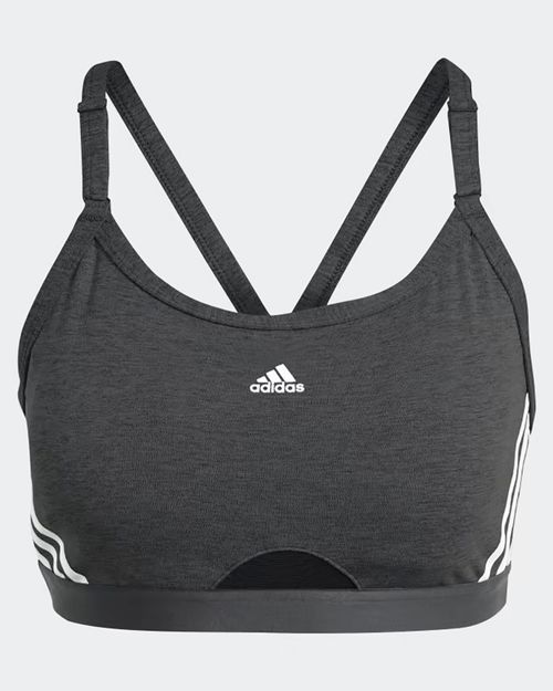 Top Feminino Adidas Treino Suporte Leve Aeroreact Três Listras