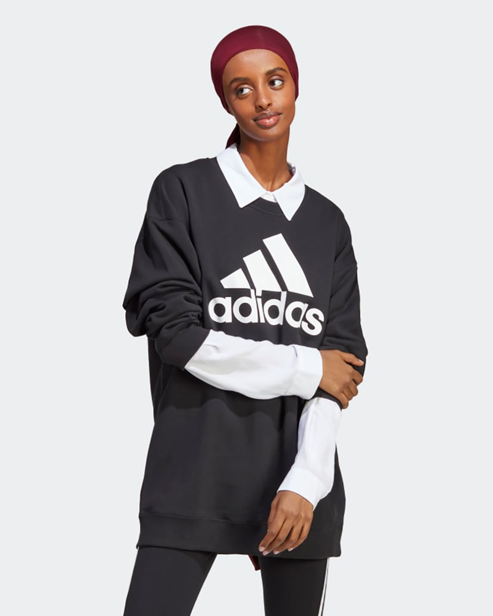 Blusa de Moletinho Feminino Adidas Essentials Big Logo - Drastosa