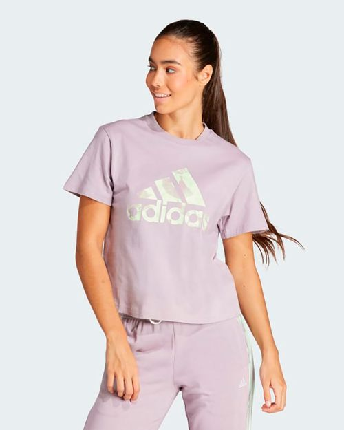 Camiseta Feminina Adidas Estampada Floral Big Logo