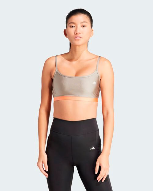 Top Feminino Adidas Treino Suporte Leve Aeroreact