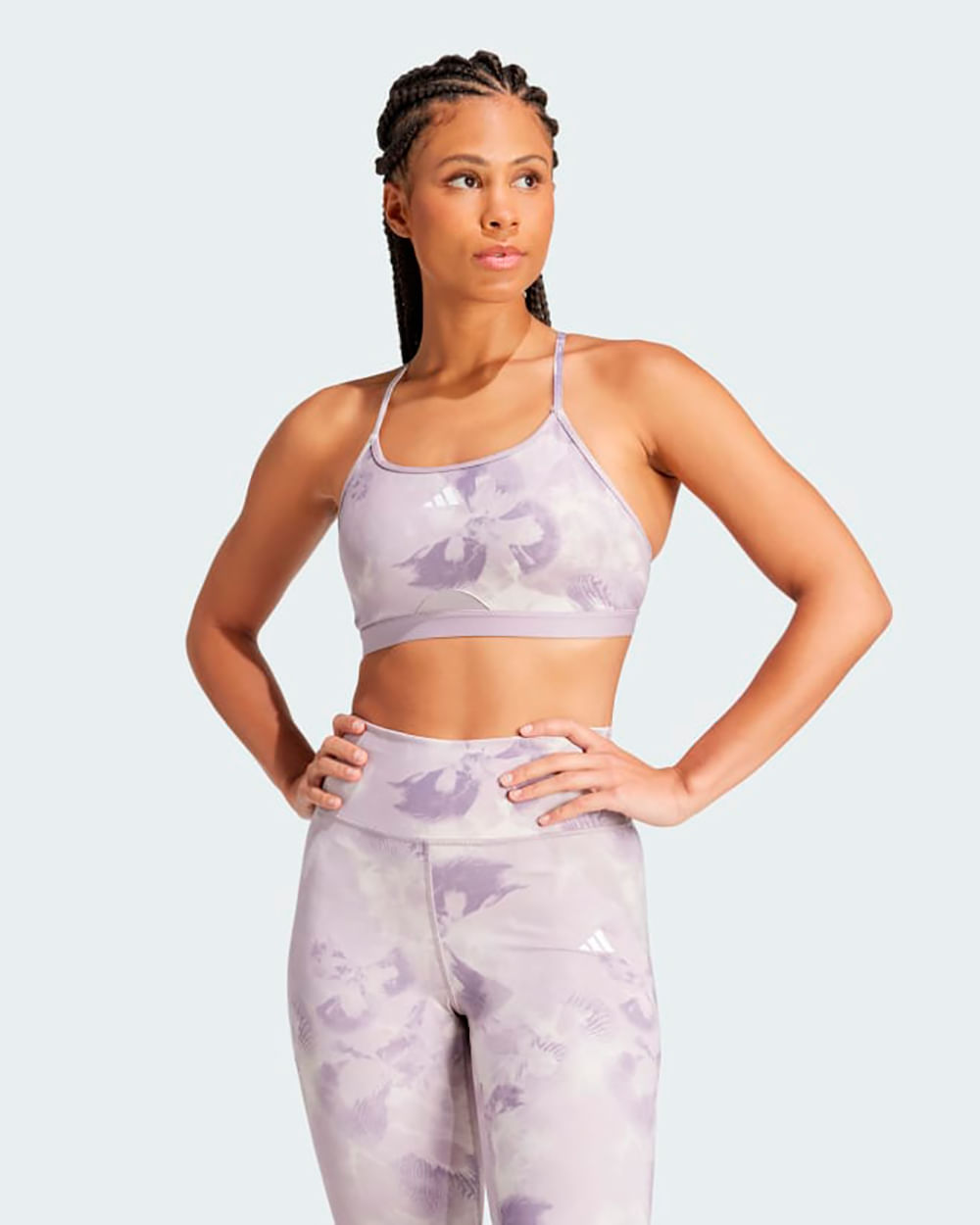 Top Feminino Adidas Treino Suporte Leve Estampa Floral Tie Top Feminino Adidas Treino Suporte Leve Estampa Floral Tie