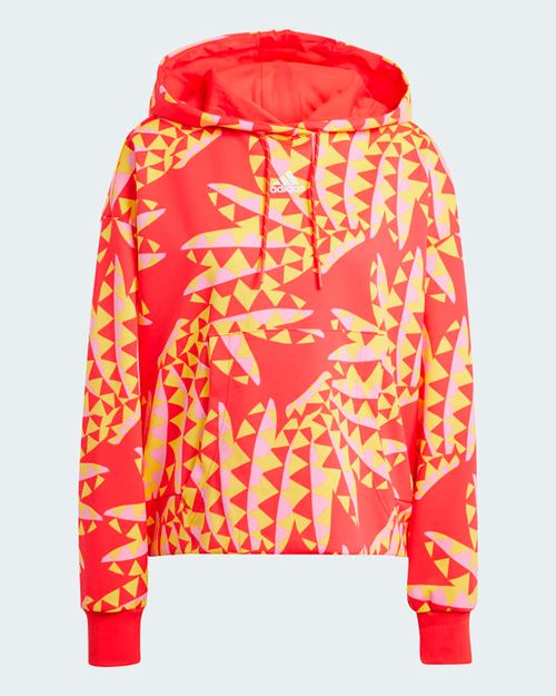 Blusa de Moletom Feminina com Capuz Adidas x Farm Rio