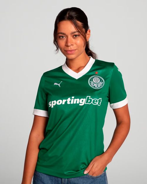 Camisa Palmeiras Home 2025 Puma Feminina Torcedor