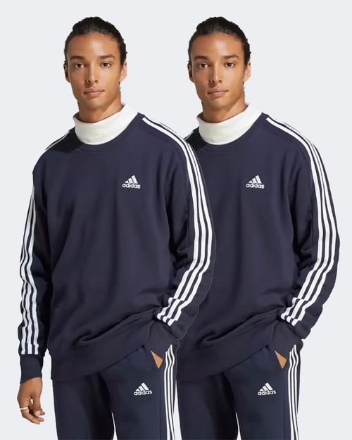 Kit 2 Blusas de Moletom Masculina Adidas Essentials 3 Stripes