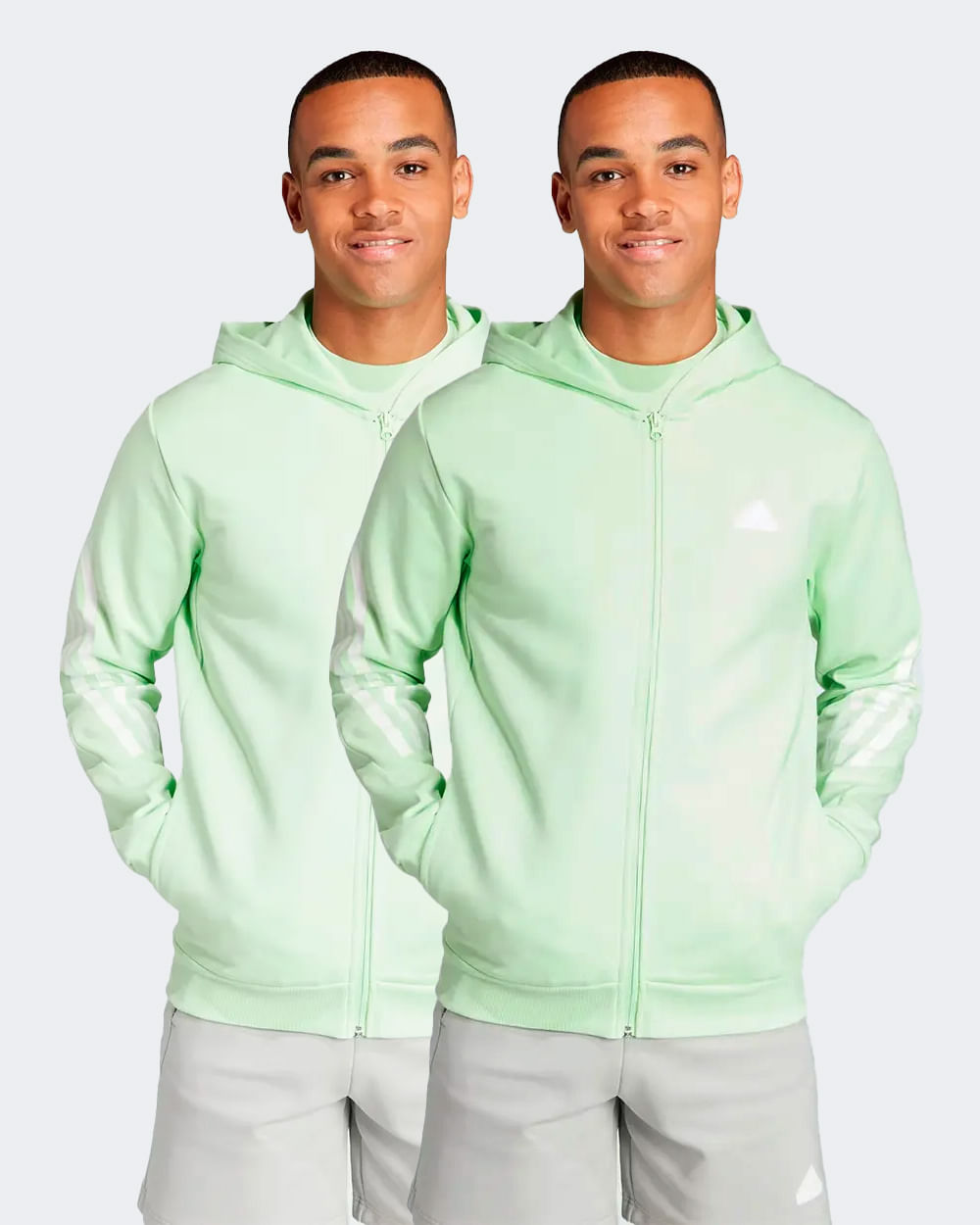 Kit 2 Jaquetas de Moletom Capuz Zíper Future Icons Três