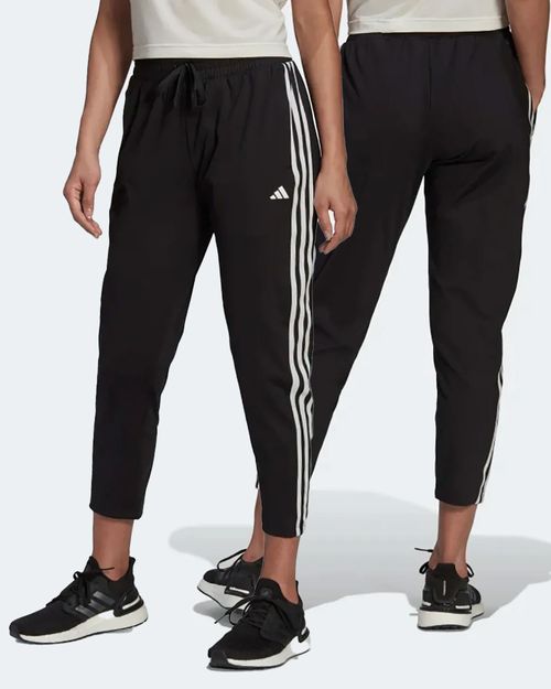 Kit 2 Calças Feminina Adidas Afunilada Aeroready Made4Training 7/8 Knit 3-Stripes