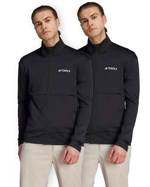 Kit 2 Jaquetas Masculina Adidas Fecho Zíper Terrex Multi Light Fleece