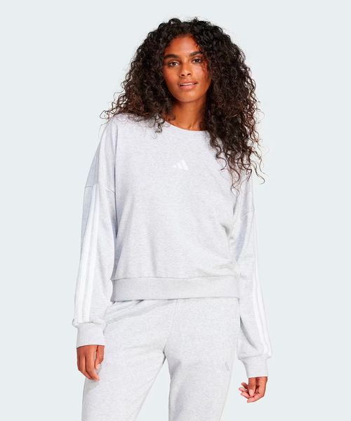 Blusa de Moletinho Feminina Adidas  Essentials Três Listras