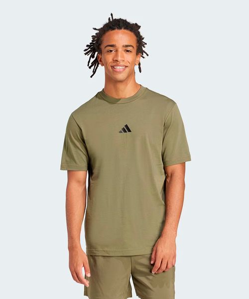 Camiseta Masculina Adidas Essentials de malha simples logo