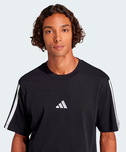 Camiseta Masculina Adidas Malha Simples Essentials Três Listras