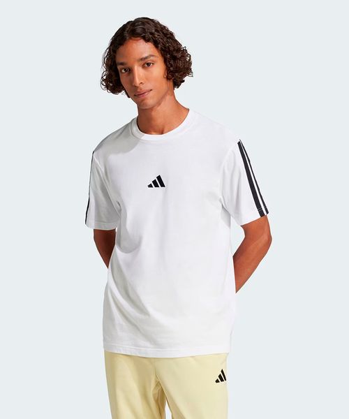 Camiseta Masculina Adidas Malha Simples Essentials Três Listras