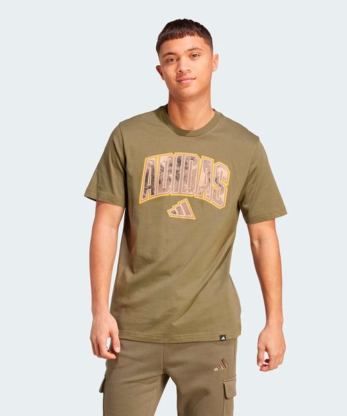 Camiseta Masculina Adidas Estampada Camo Script