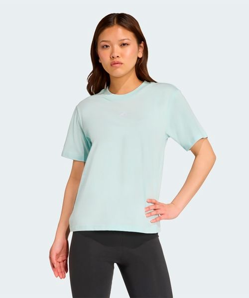 Camiseta Feminina Adidas Essentials de algodão com logotipo pequeno