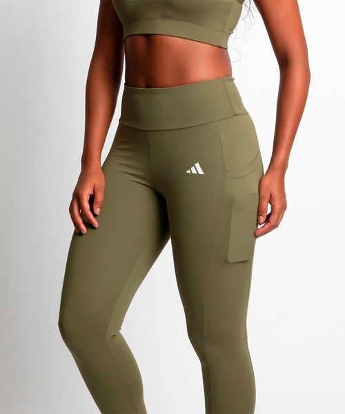 Calça Legging Feminina Adidas 3 Listras Com Bolso