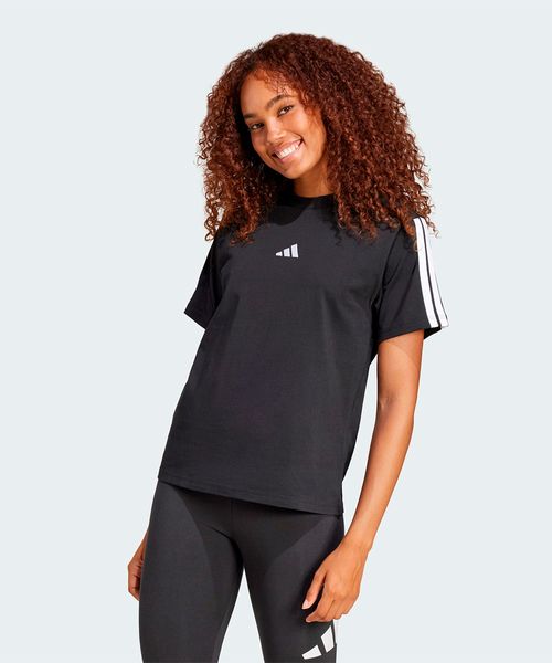 Camiseta Feminina Adidas Algodão Essentials Três Listras