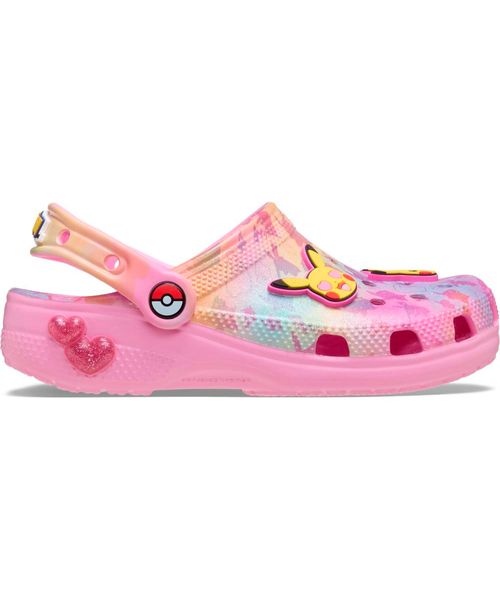 Sandália Crocs Pikachu Pink Classic Clog Juvenil