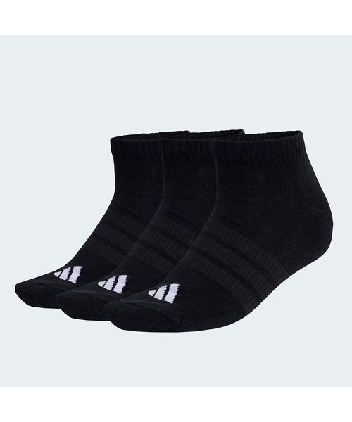 Meias Adidas Essentials Cano Baixo com Amortecimento 3 Pares
