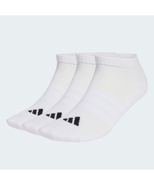 Meias Adidas Essentials Cano Baixo com Amortecimento 3 Pares