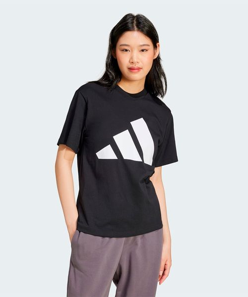 Camiseta Feminina Adidas Essentials de Algodão com Logotipo Grande