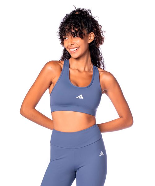 Top Feminino Adidas Treino Basico Suporte Medio